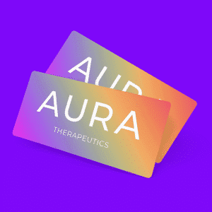 AURA Therapeutics gift card redeemable for kratom teas and crystal gifts