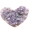 polished Amethyst Druzy Heart with Angel AURA